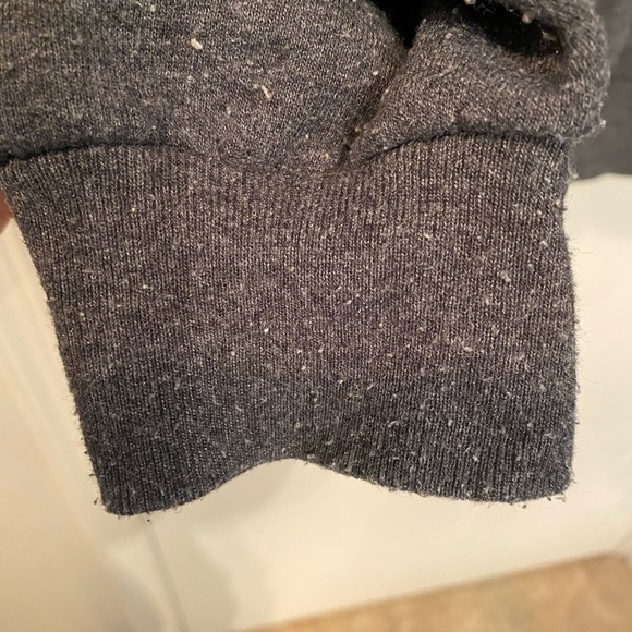 - Like New Dark Gray Womens Hoodie Size Large w/ HOPE, God Loves You Logo - Picture 3 of 7